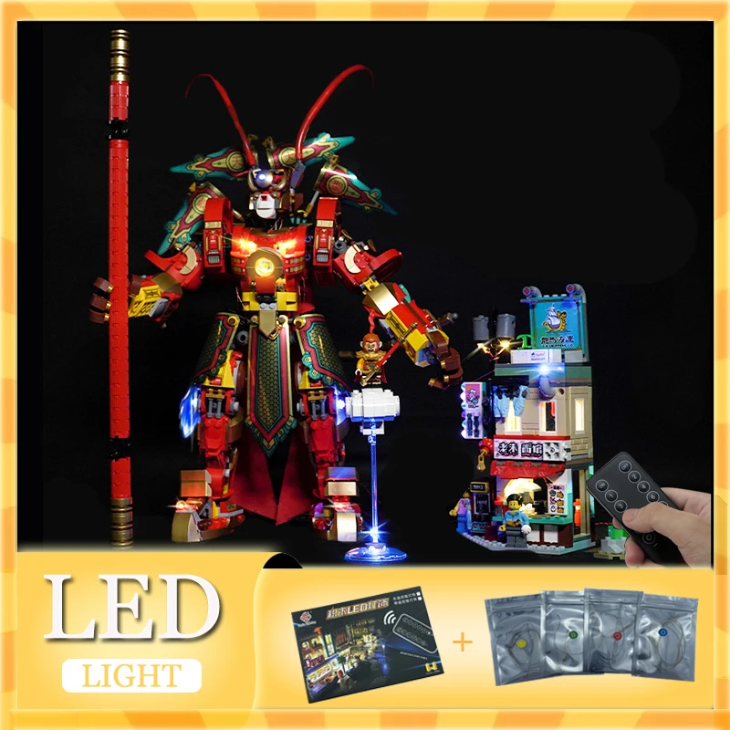 

RC DIY LED Light Kit For LEGO 80012 Monkey King Warrior Mech Building Block Set ( Only LED Light,Without Blocks Model)