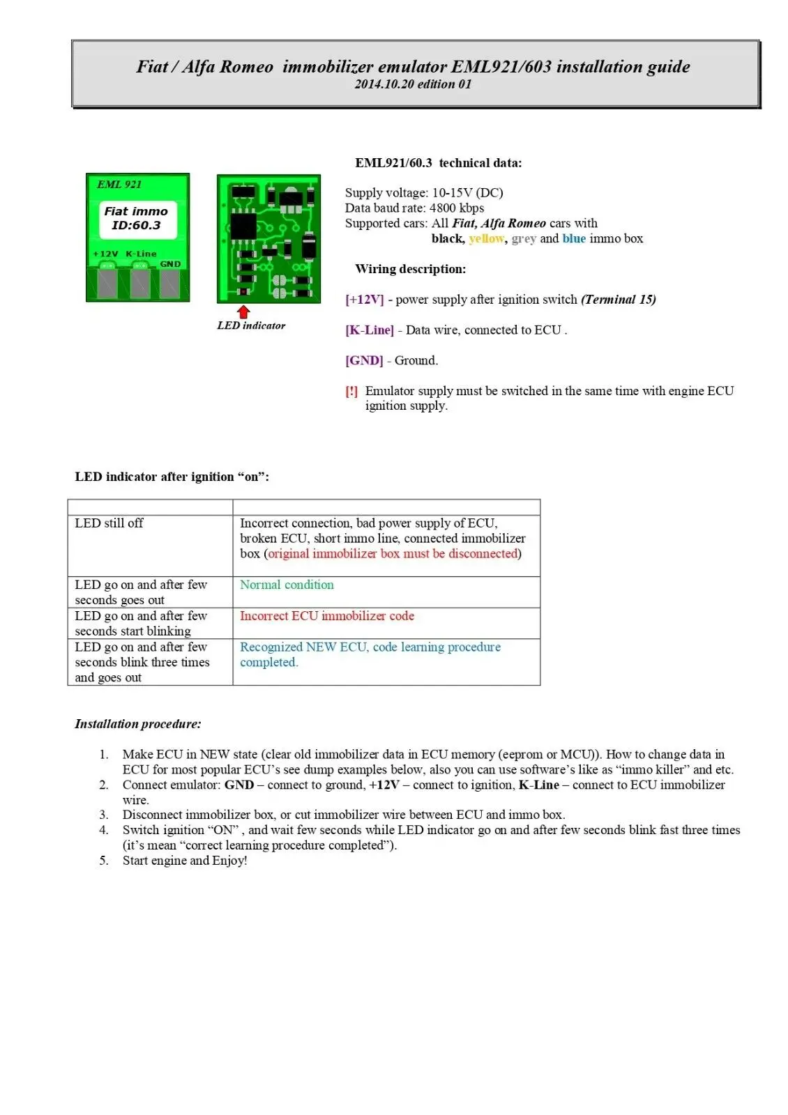 Immo Emulator Immobiliser Emulator for FIAT