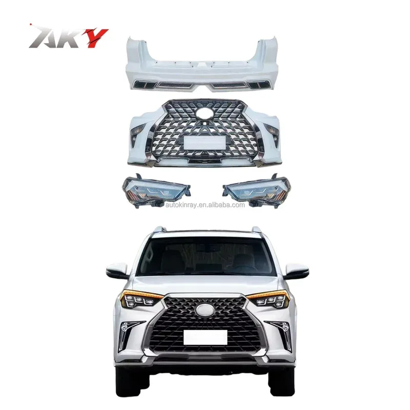 

Modification In Stock 2010-2021 for for 4Runner Bodykit with for Style Upgrade Facelift New Front Bumper Rear Bumpe