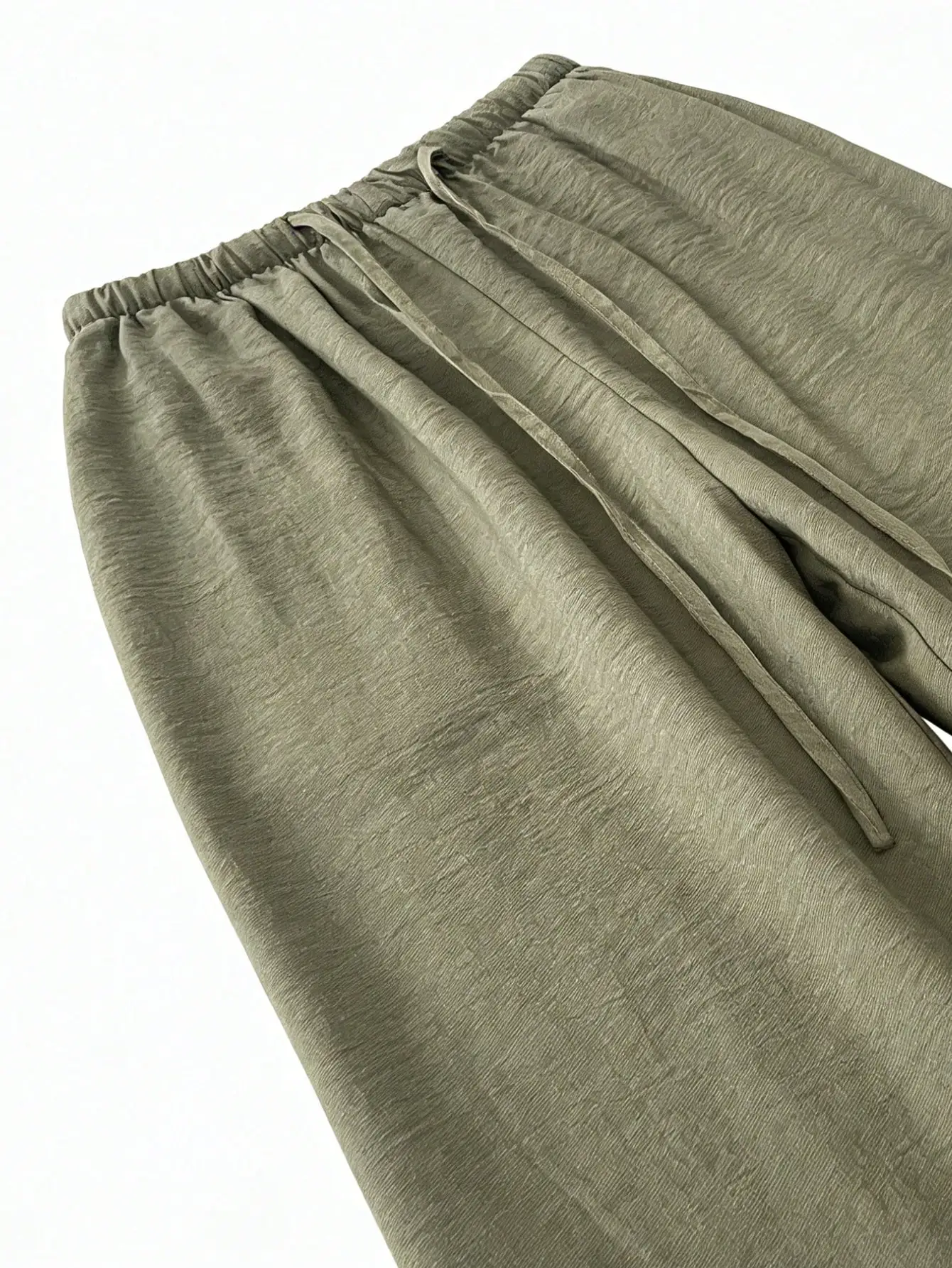 

Женские свободные брюки с широкими штанинами на шнурке, легкие, дышащие, повседневные, цвета хаки