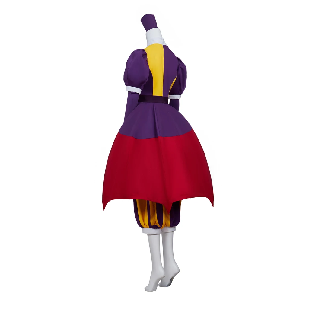 أزياء إيدالين كلوثورن التأثيرية فستان البومة النسائي باللونين الأرجواني والأحمر لحفلات الهالوين كرنفال بدلة كاملة