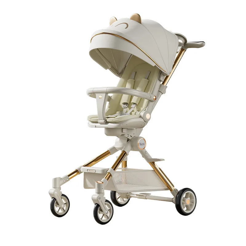 Baby Stroller Lightweight High-view Seat Can Be Rotated,Backrest Can Be Adjusted,Push Rod Can Be Adjusted Portable Baby Stroller