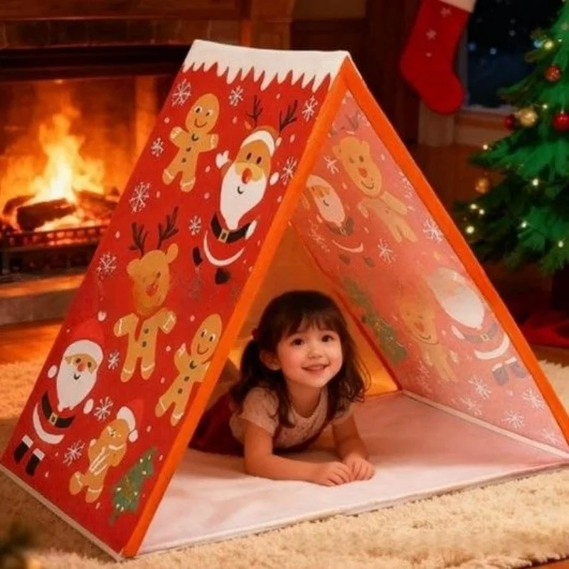 

Новая рождественская палатка с пряниками, забавная рождественская палатка, съемный домашний декор, новогодний подарок для детей, новогоднее украшение