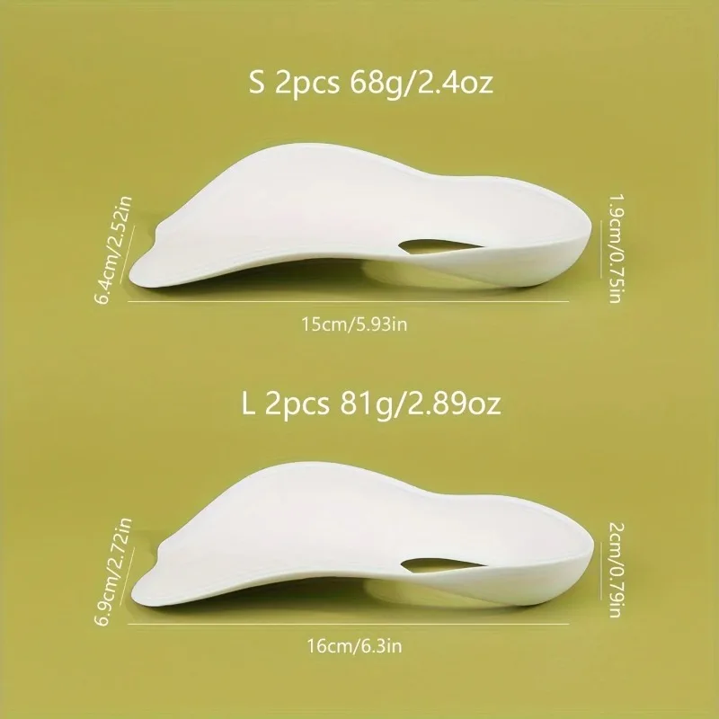 1 Pair Arch Support Inserts - Comfortable TPR Material, Ideal for Men & Women, Universal Fit, Promotes Proper Foot Alignment