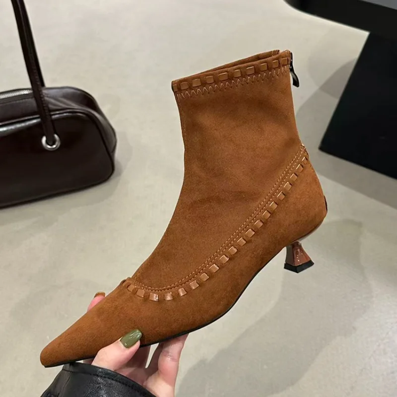 Low Heel Booties Wo… - image
