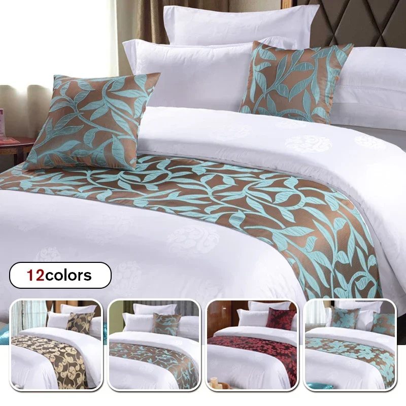 12 Colors Nordic Style Jacquard Bed Runner Bed Flag Throw Bedding Bedspread Bed Tail Towel Without Pillowcases