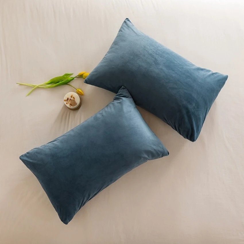 

Modern Velvet Pillow Cover 50x70cm Solid Color Decorative Throw Pillow Cover Invisible Zipper for Easy Washing Home Decor