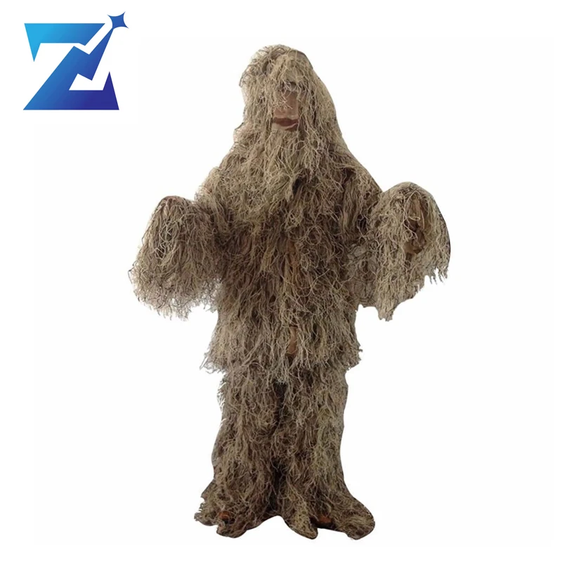 Camouflage Clothing 3D Withered Grass Ghillie Suit 5 PCS Sniper Hunting Suit Hunting Clothes Birding Suit