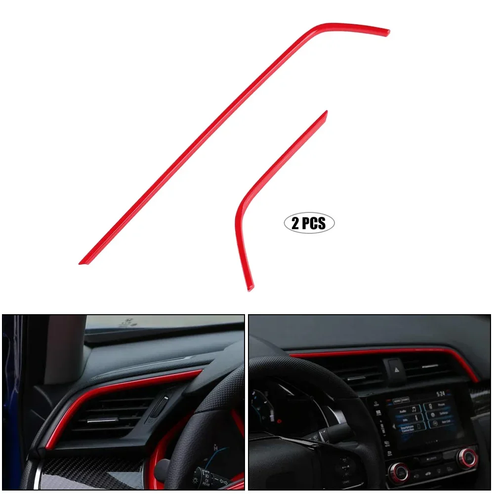 2 قطعة وحدة التحكم المركزية ملصقات تنفيس الهواء الزخارف داش مجلس لوحة الشارات الداخلية ل 10th الجنرال لهوندا سيفيك 2020 2019 2018 2017 2016 #2