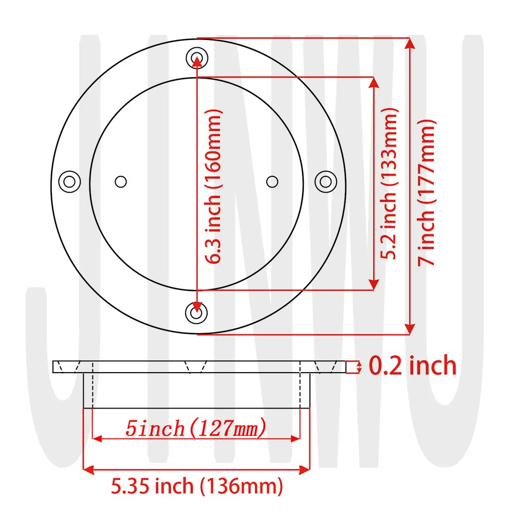 5 inch Boat Deck Floor Inspection Hatch Plate Stainless Steel 316 Marine Round Access Hole Covers