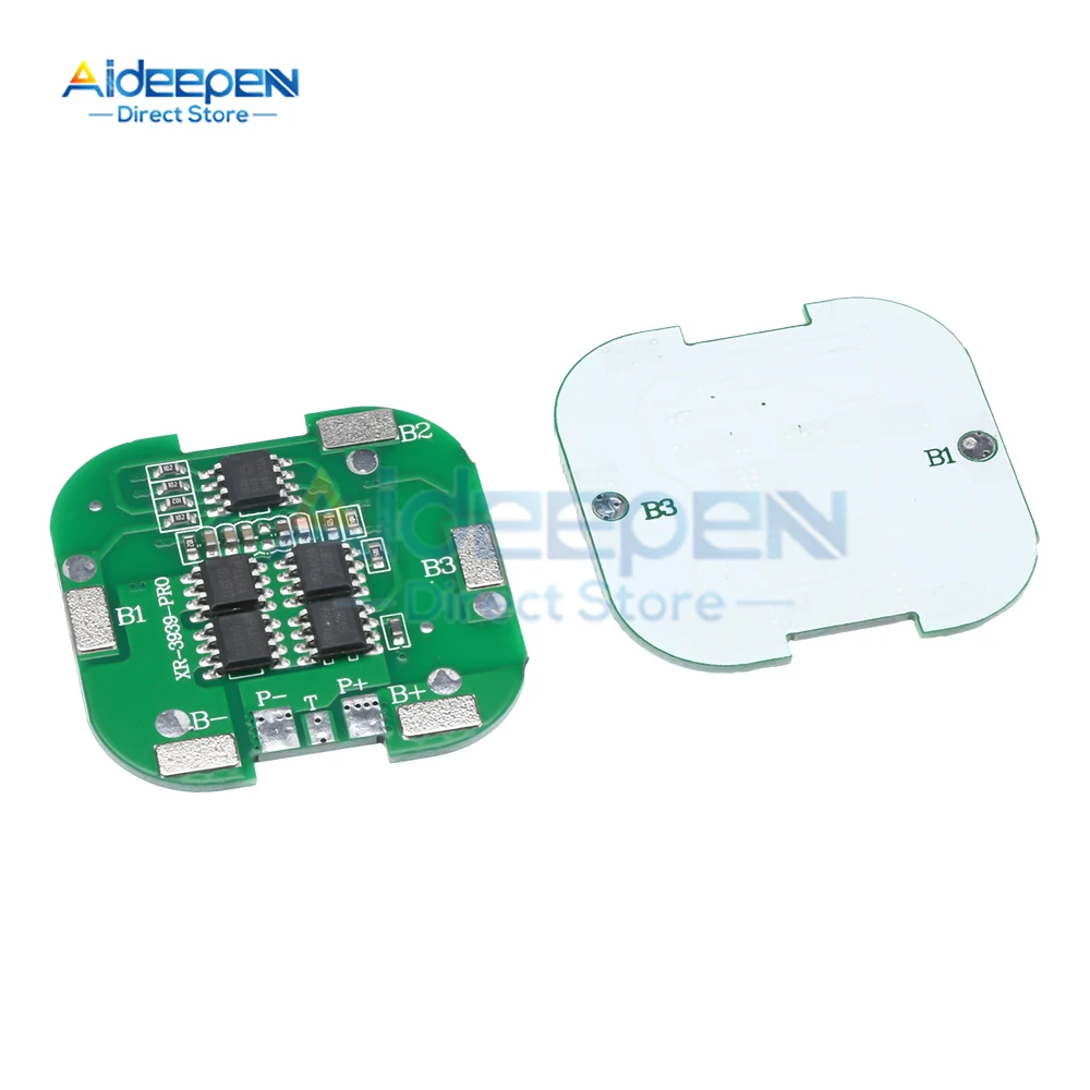 4S BMS 8A 14.8V 18650 Papan Pengisi Daya Baterai Lithium Li-ion Persegi PCB Perlindungan Sirkuit Pendek untuk Motor Bor/Power Bank 10K NTC