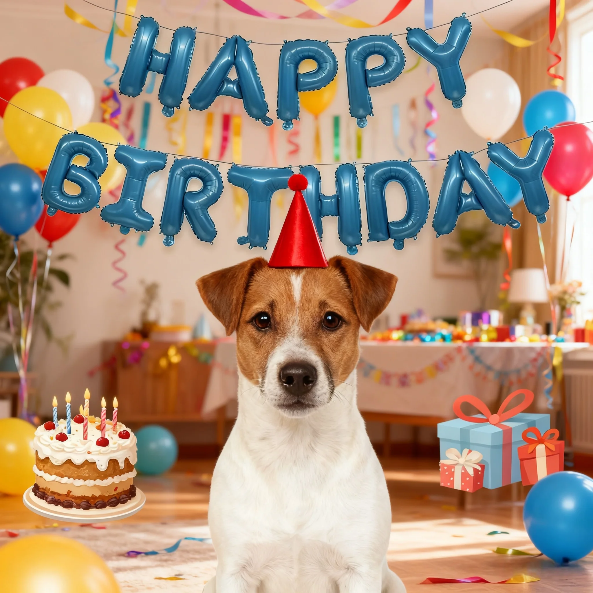 

Happy Birthday Banner kit Light Blue Letter Aluminum Foil Balloons Happy Birthday Inflatable Party Activity Decorations