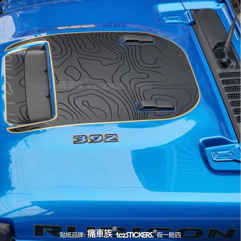 ملصق سيارة غطاء محرك السيارة تعديل المظهر موضة الرياضة ملصق حائط من الفينيل اكسسوارات لسيارة جيب رانجلر روبيكون 392 #6