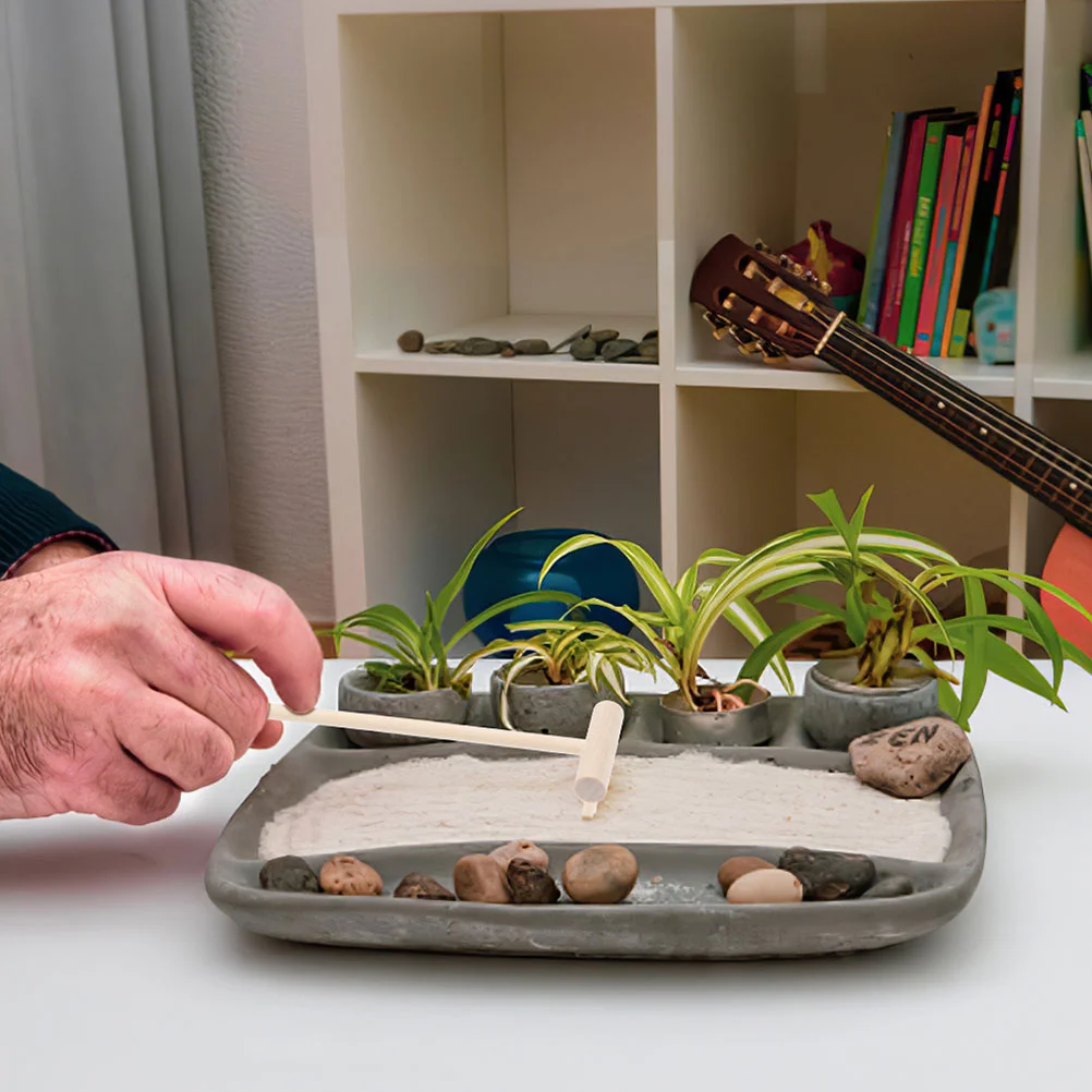 12 Stück Bambus-Sandrechen, Mini-Zen-Gartengeräte, japanischer Stil, Sandkasten-Zubehör, leicht, tragbar, wiederverwendbar, Desktop-Dekoration, winzig