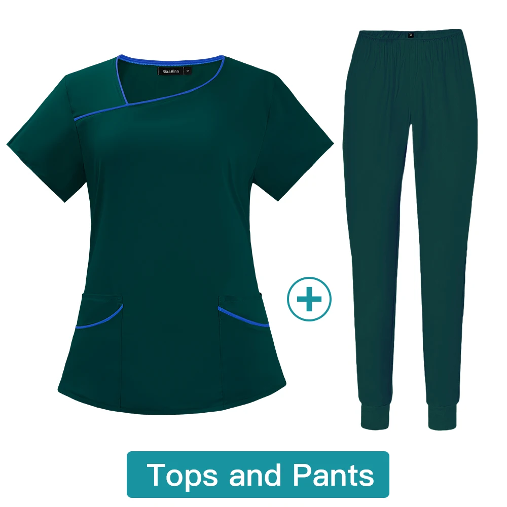 Uniforme ospedaliera personalizzata Design uniforme Medico donna Joggers odontoiatria scrub Set uniformi mediche abbigliamento da lavoro infermieristico all'ingrosso