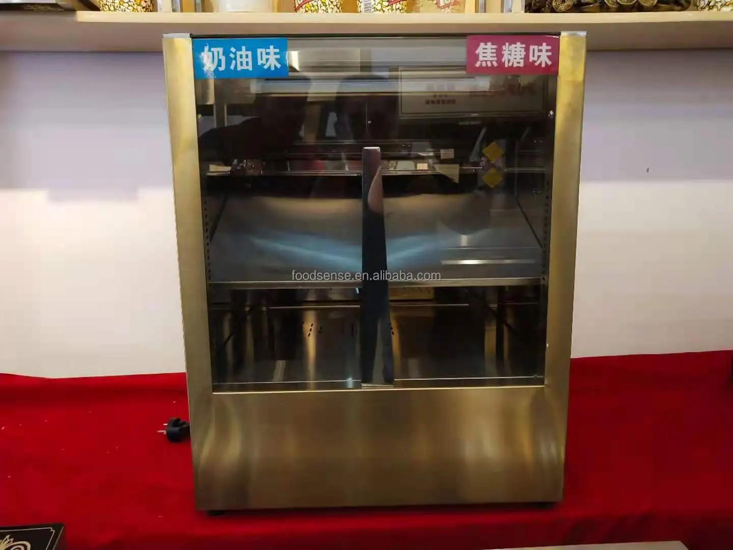 Коммерческий шкаф для изоляции попкорна из нержавеющей стали, подогреватель еды для закусок, дисплей для подогрева попкорна