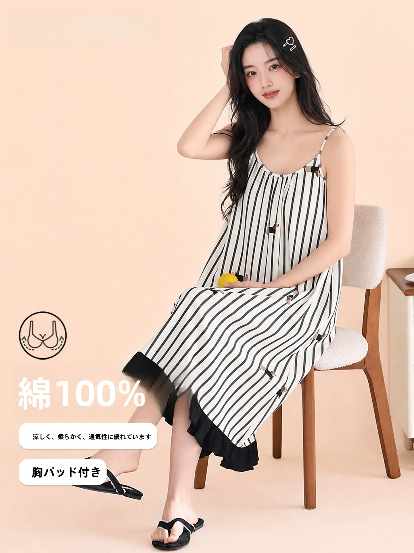 pure-cotton-summer-sleepwear-women's-strapless-nightgown-thin-model-home-clothes-floral-patterned-midi-length-gown