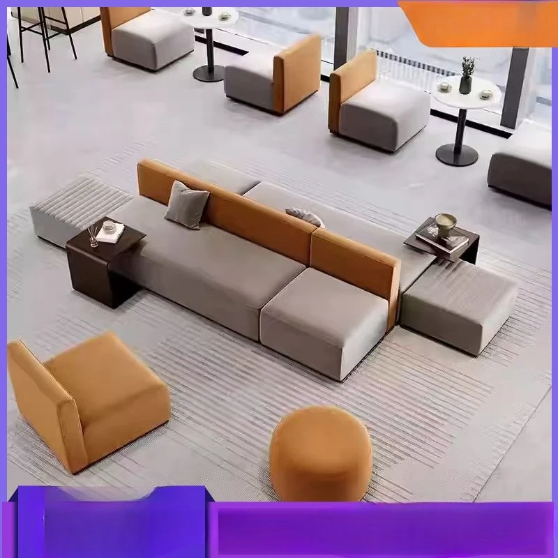 Modern creative office leisure booth sofa hotel 4S shop milk tea shop waiting for fabric art