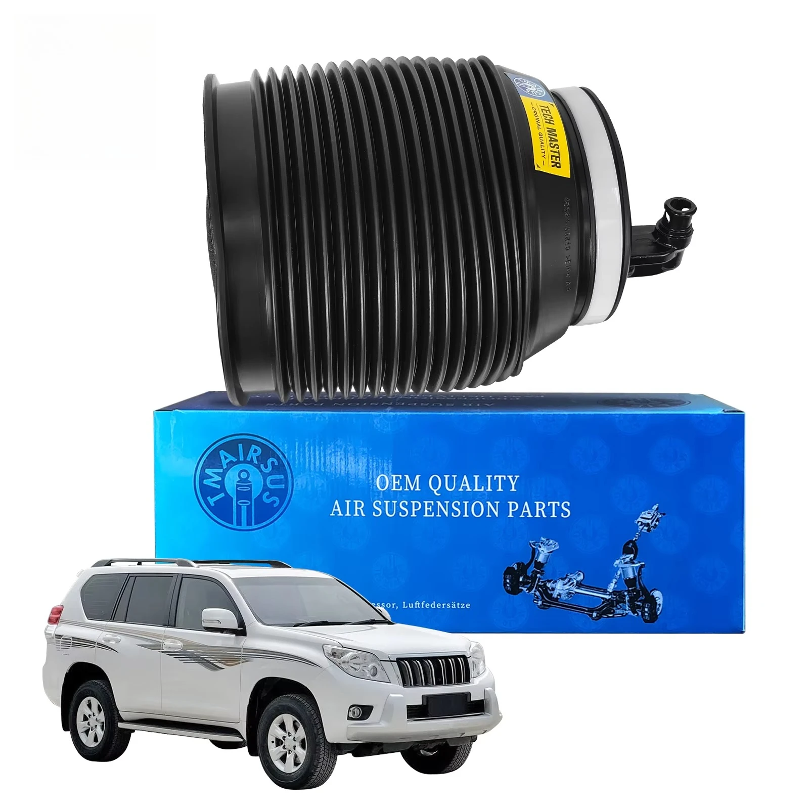 نوابض تعليق هوائية خلفية يسار ويمين عالية الجودة ومتينة لسيارة لاند كروزر GX460 2010-2018 48090-60010 48080-60010