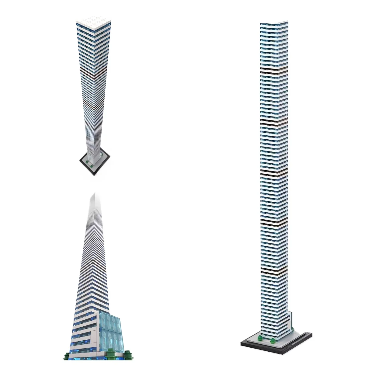 

MOC Idea City Skyscraper Landmark Architectural New York 432, Park Avenue, строительные блоки, модель, детские игрушки, коллекция для взрослых, подарок