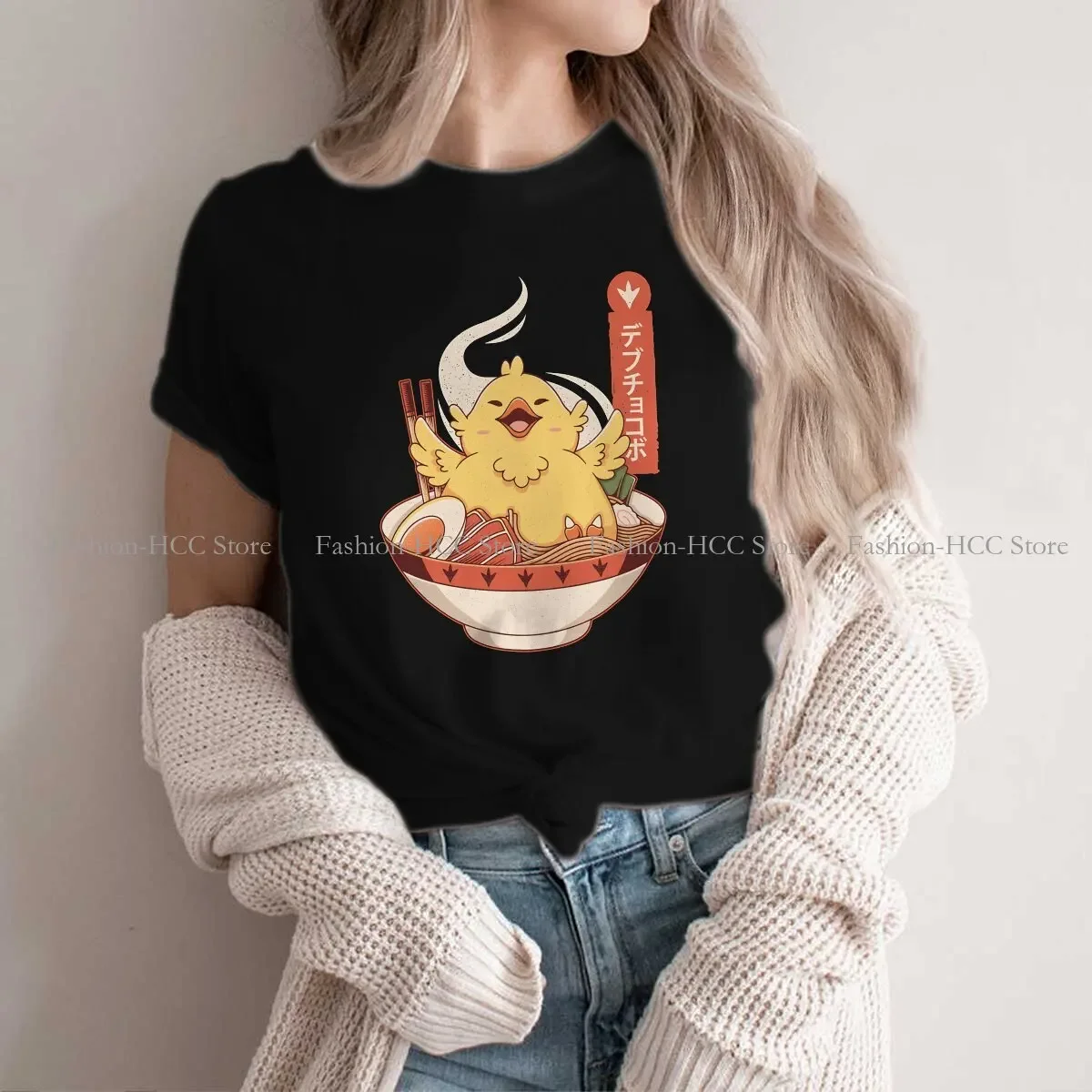 Fat Chocobo Ramen Unique TShirt Final Fantasy Top Quality New Design Gift Clothes  T Shirt Short Sleeve