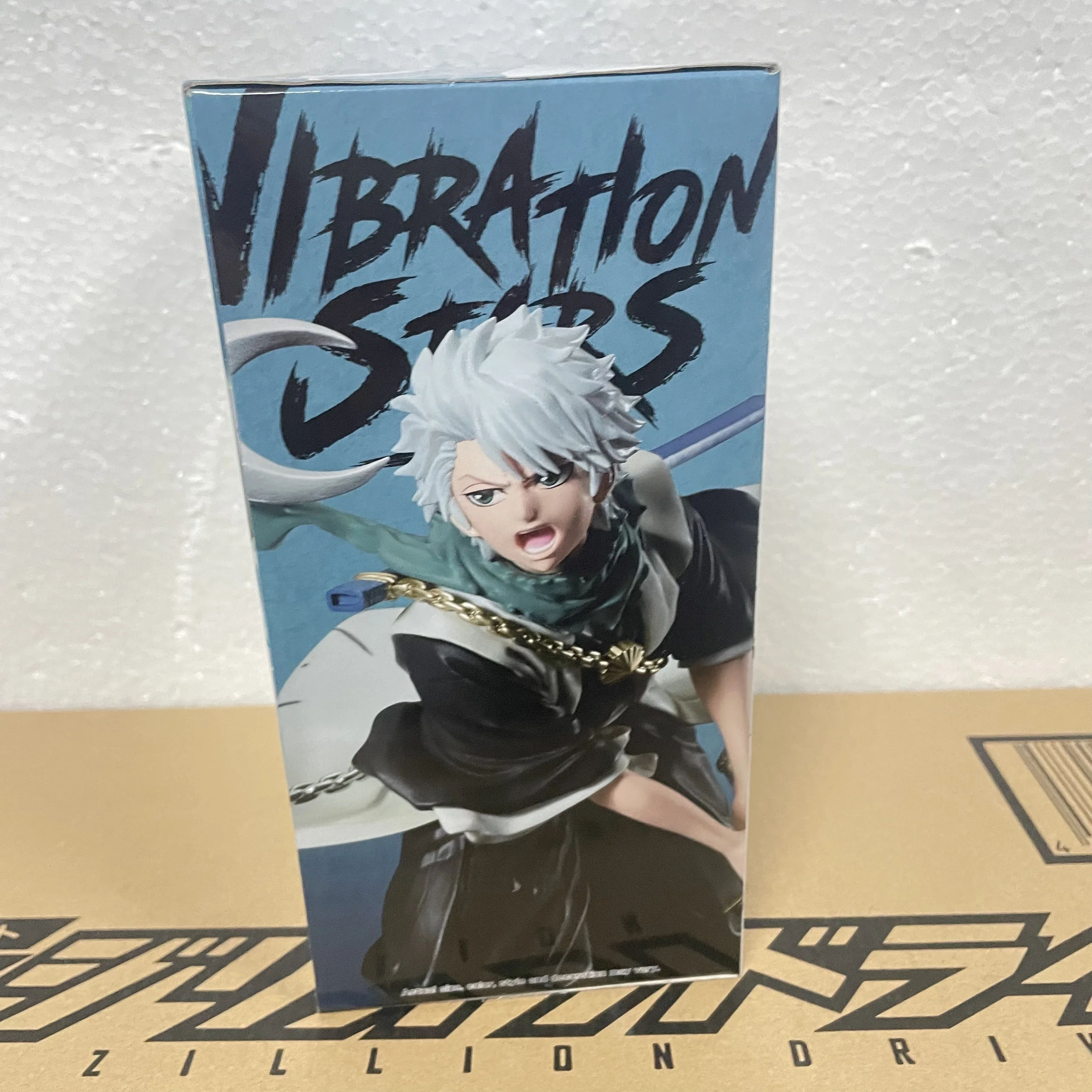 Original bandai ação anime figura lixívia vibração estrelas-toushiro hitsugaya pvc estatueta modelo brinquedos 14cm coletor boneca presentes