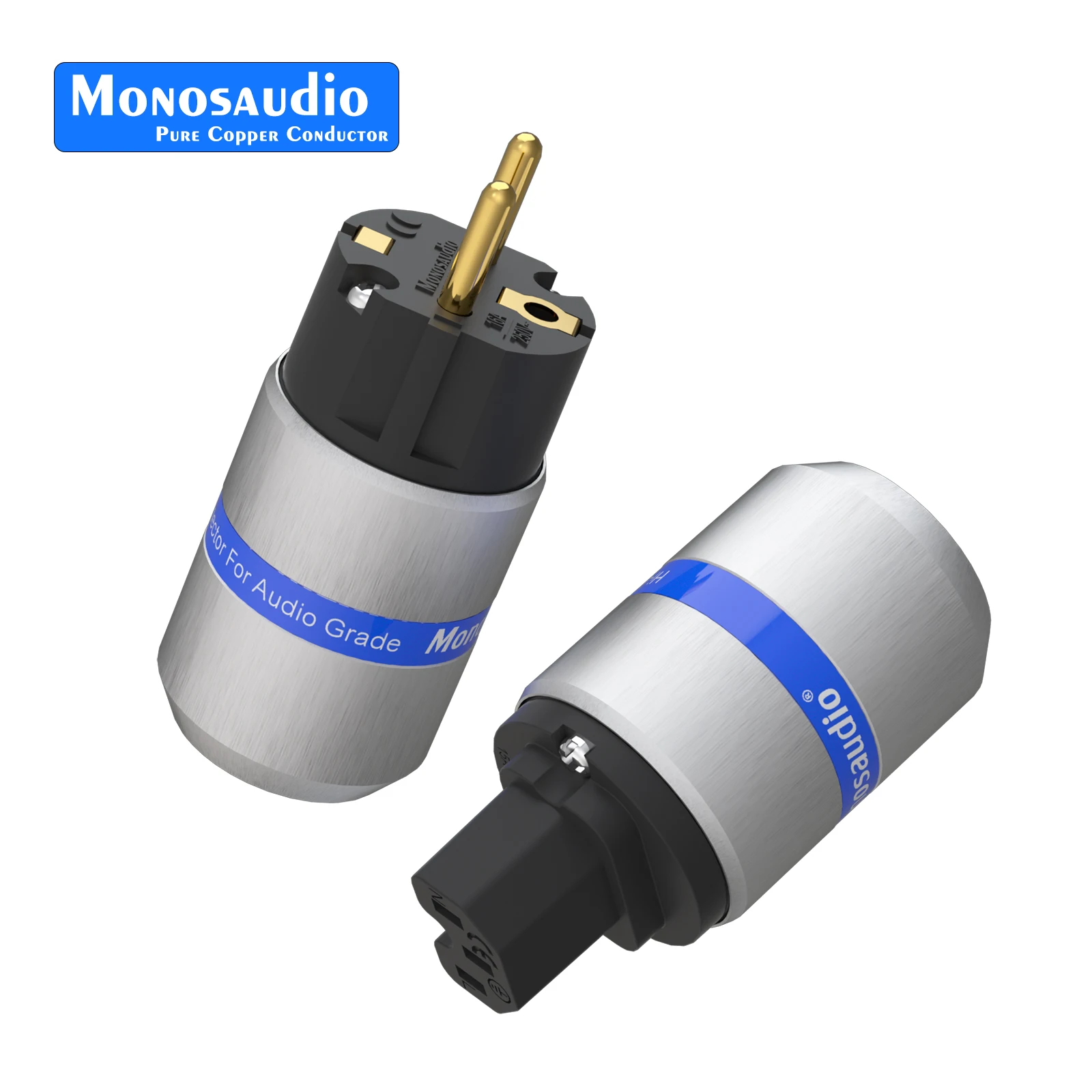 

Monosaudio E106F106 вилка питания из чистой меди, вилка стандарта США, Hi-Fi аудио, IEC320 C15, разъем для аудио, DIY, сетевой кабель питания