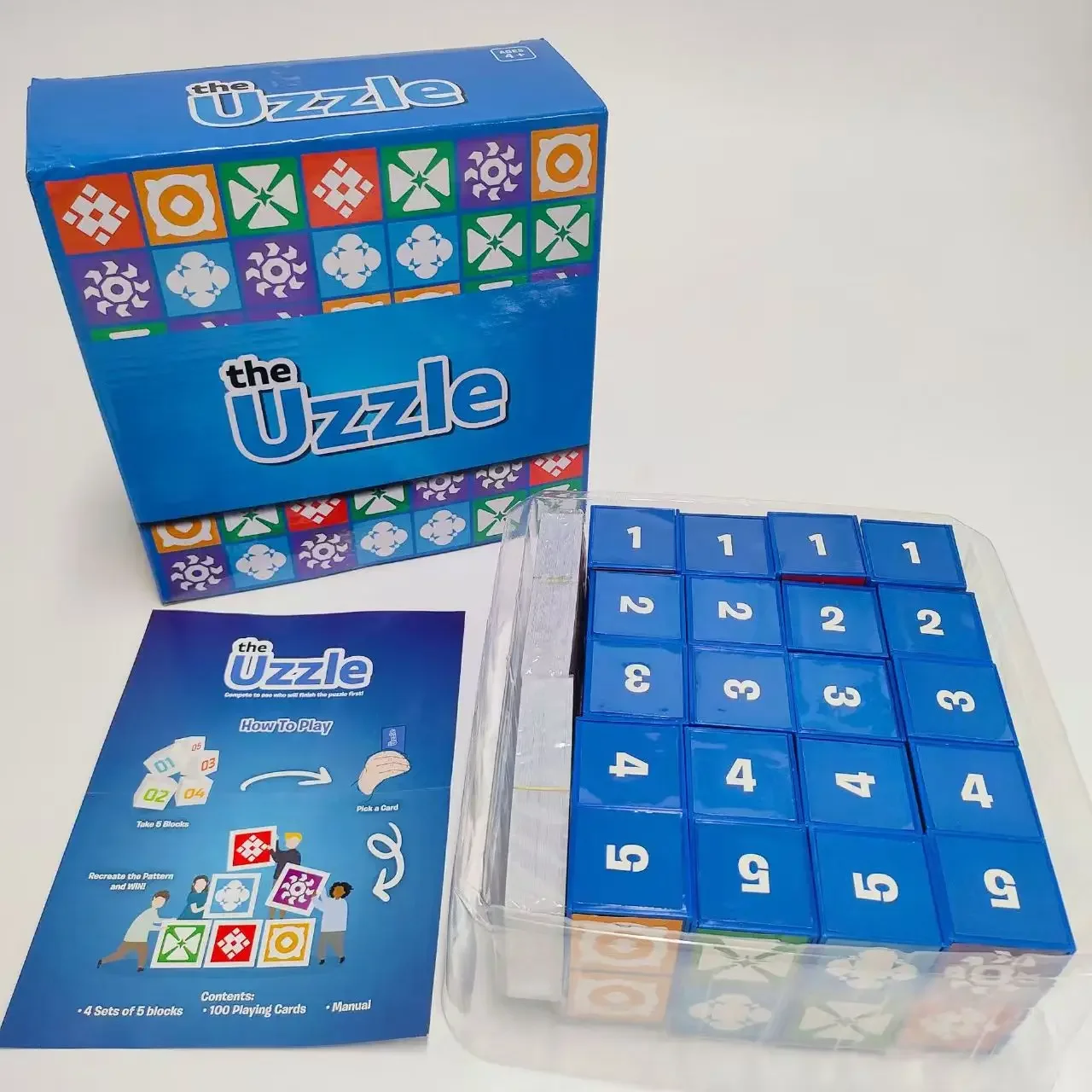 The Uzzle 3.0 Board Game Spatial Logic Thinking Board Games for Children and Adults Block Puzzle Matching Games for Ages 4+