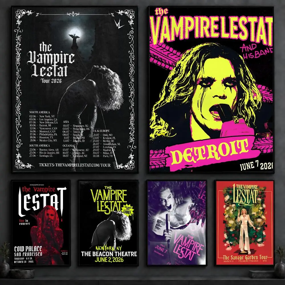 Novel T-The Vampire LestatS Poster Art  Self-Adhesive No Glue Residue Wall Decor for Bedroom Living Room