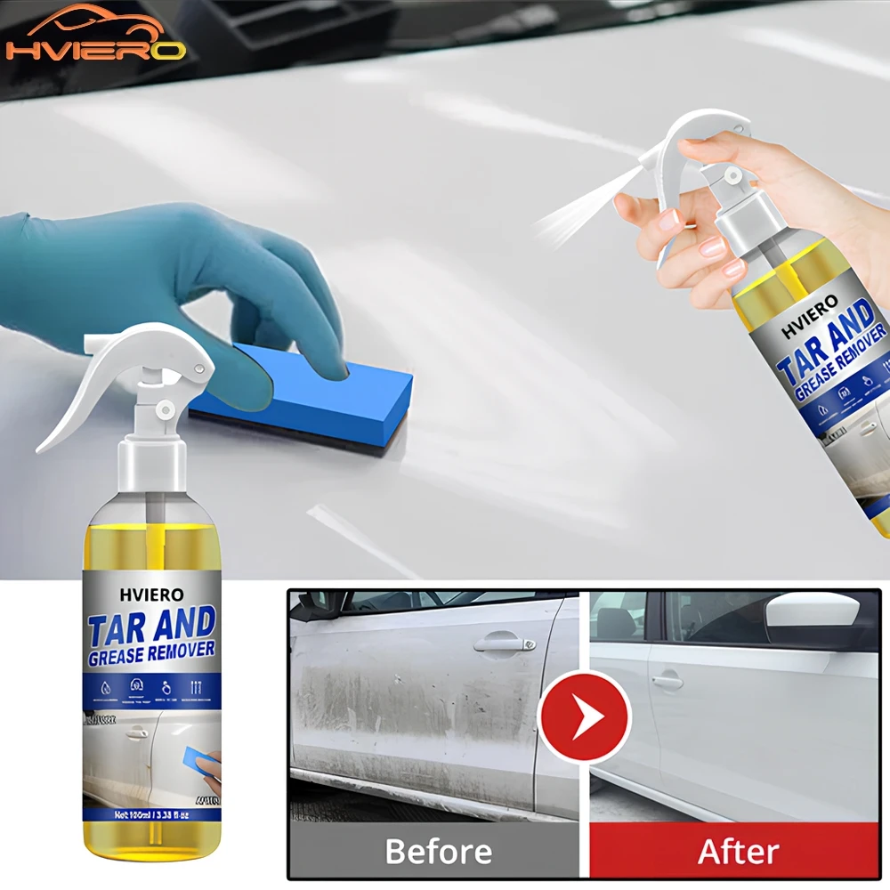 

Car Oil Tar Grease Remover Solvent 100ml Based Spray Greases Degreaser Cleaner Kitchen Home Dilute Dirt Wash Maintenance tools