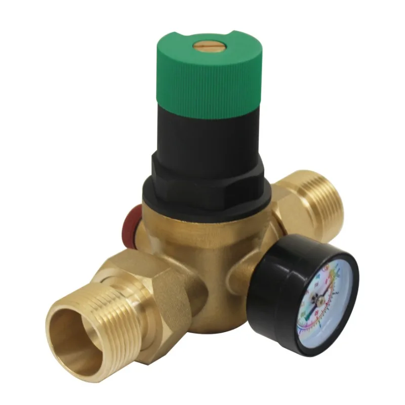 Water Pressure Regulator Valve for Household Tap Water RV Brass Lead-Free Adjustable Water Pressure Reducer DN15 DN20 DN25