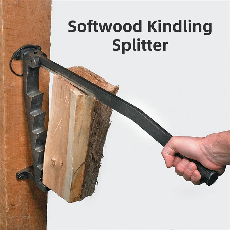 

AEA4-Kindling Splitter For Wood, Wall Mounted Log Splitter Manual Log Splitter In Carbon Steel Hand Log Splitter For Camping