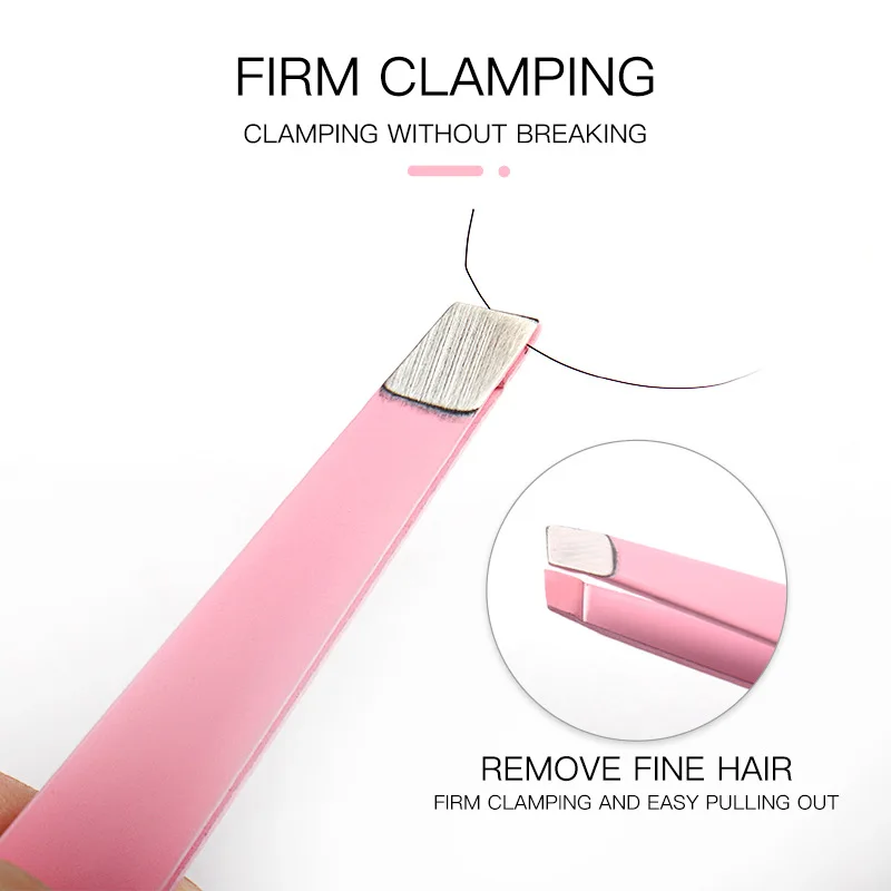 Stainless Steel Eyebrow Tweezers Set - Precision Tweezers for Eyebrow Shaping, Eyelash & Facial Hair Removal, Beauty Makeup Tool