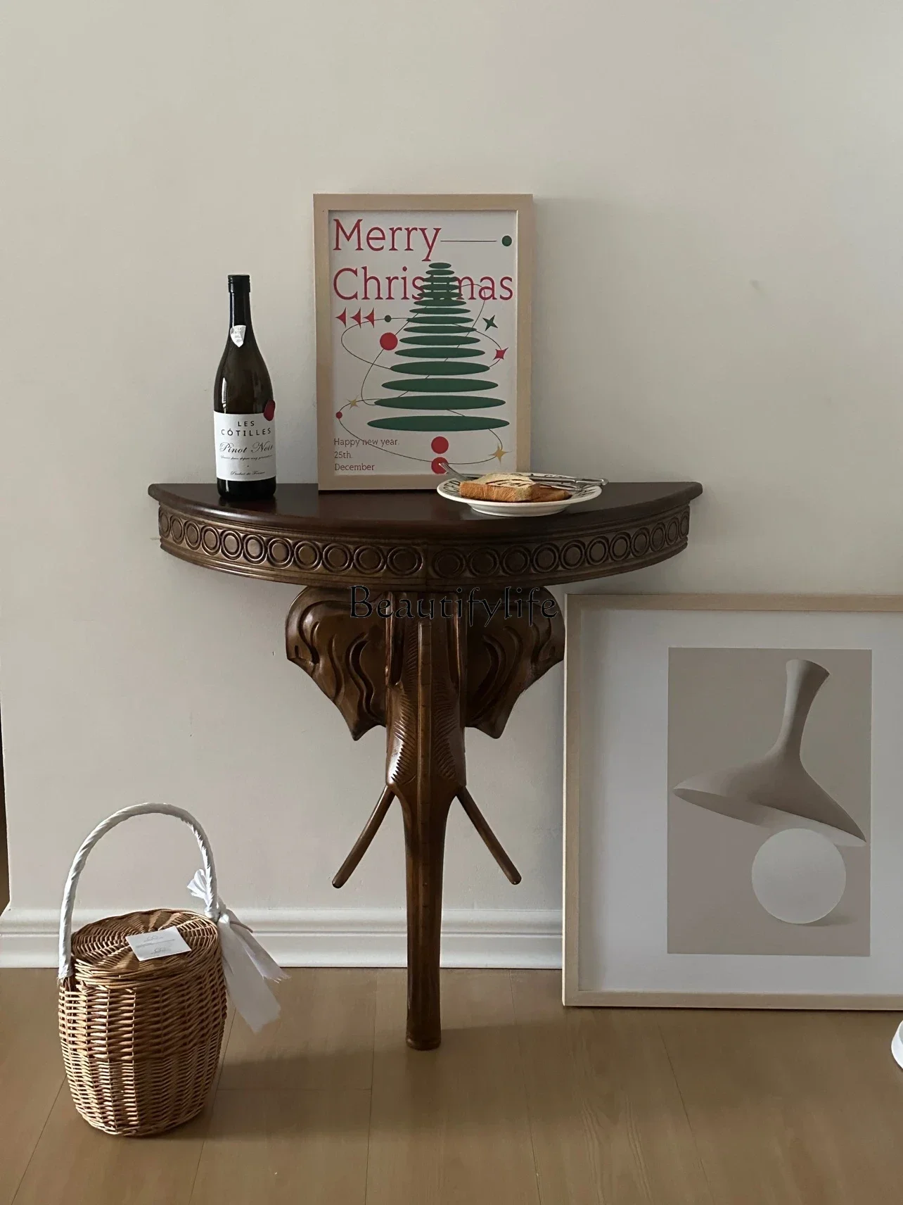 Factory Direct  French retro elephant coffee table decoration afternoon tea table