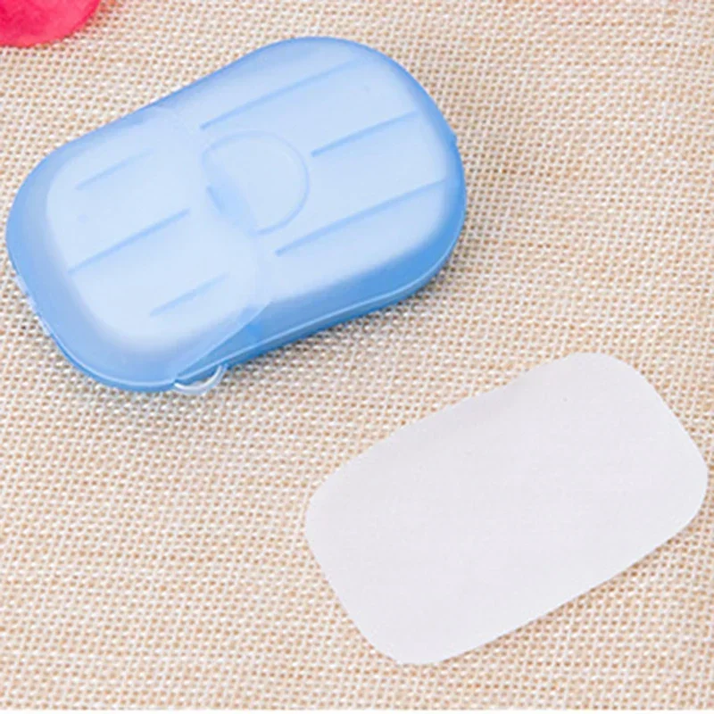 20pcs Bathroom Disposable Soap Paper Convenient Travel Soap Paper Washing Hand Bath Clean Scented Mini Paper Slice Soap