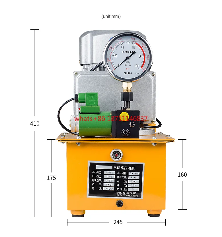 EMEADS Electric hydraulic pump 10000 psi power pack power pack 240V Low price electric driven pump