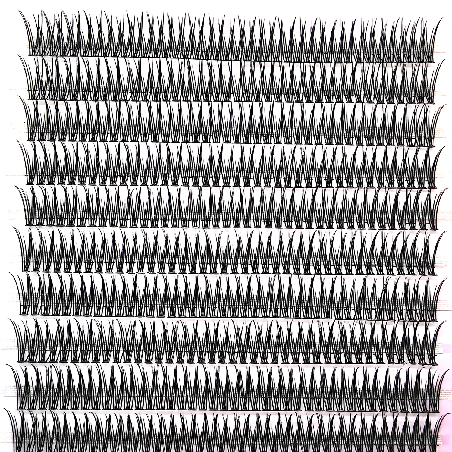 8/9/10/11/12/13/14mm C Curl Swallowtail Natural Slender Cross Simulation Thick Segmented False Eyelashes Extensions Cluster