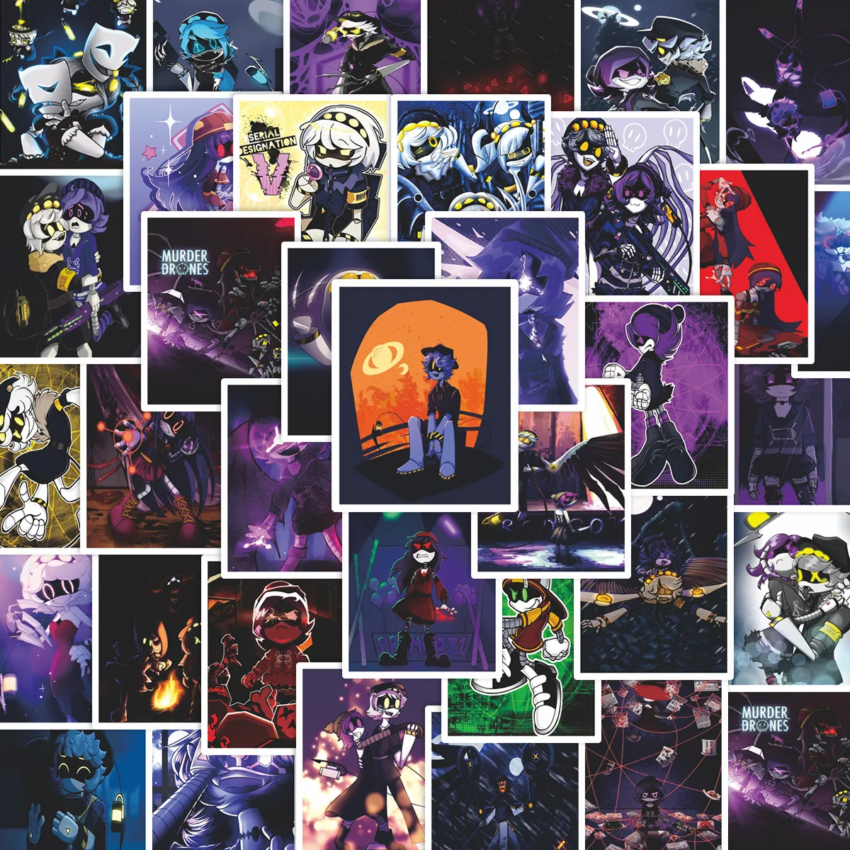 50 قطعة من ملصقات القتل بدون طيار Uzi وN ملصقات جرافيتي ذاتية الصنع لتزيين دفتر الهاتف المحمول ملصقات مقاومة للماء