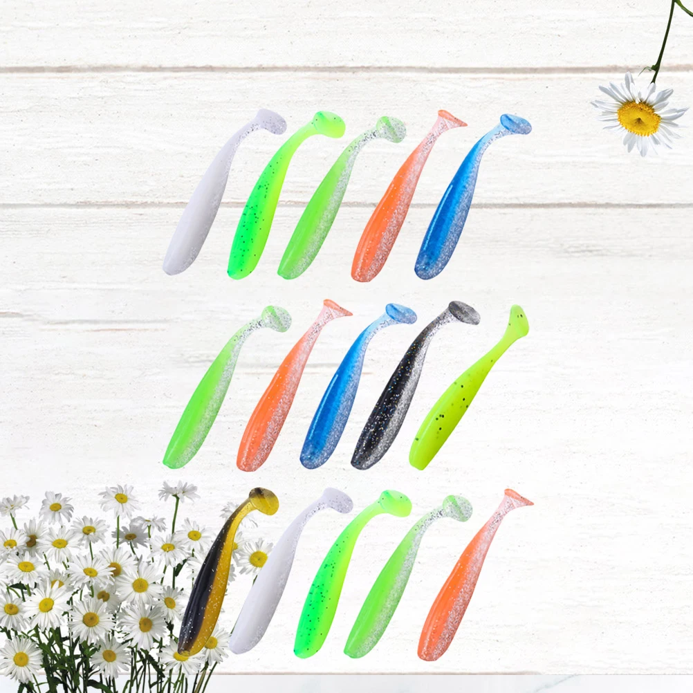 15pcs Fish Shape Lures Metal Reusable Fishing Baits Strong Light Reflective For Bass Carp Silver Carp Fishing Lures