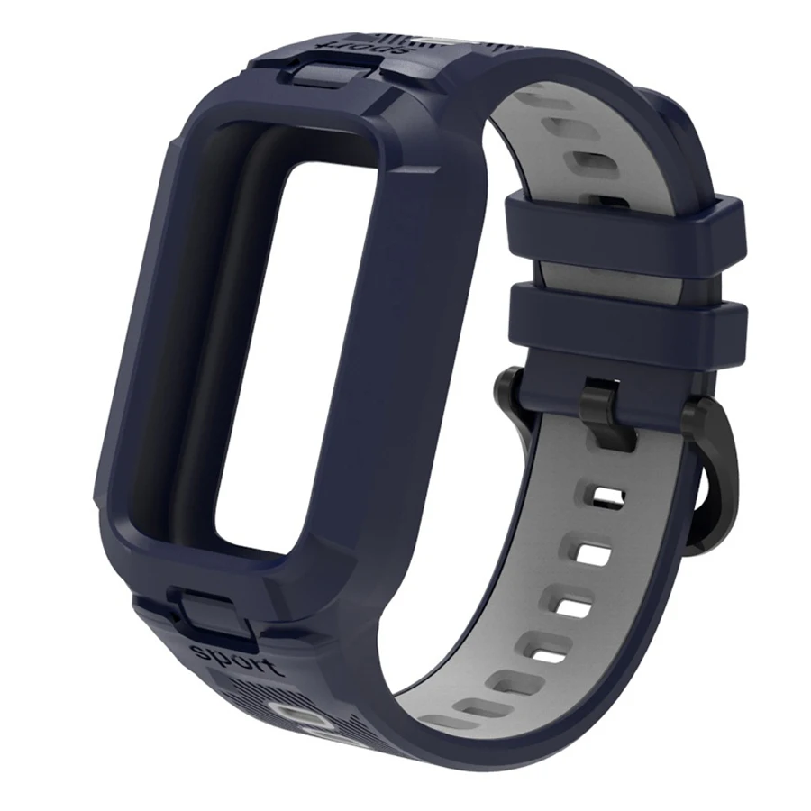 Case+Silicone Bandje voor Xiaomi Smart Mi Band 9 8 Active Accessoires Sport Geïntegreerde Armband Correa+Hoesje voor Redmi Band 3 2