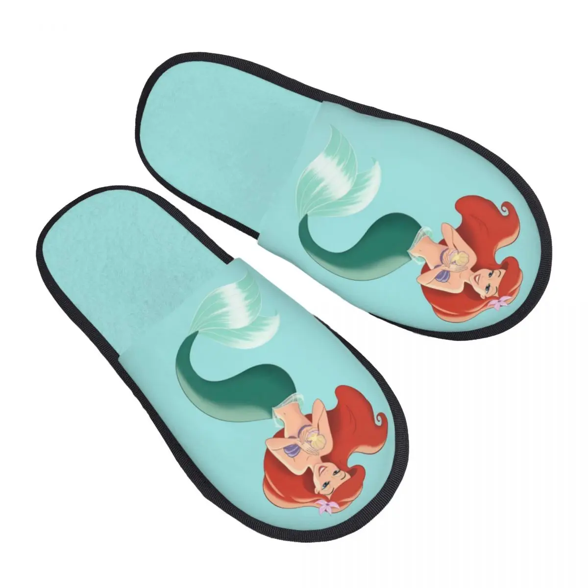 

Женские домашние тапочки с принтом «Русалочка» на заказ, мягкие теплые пушистые тапочки из пены с эффектом памяти, домашняя уличная обувь