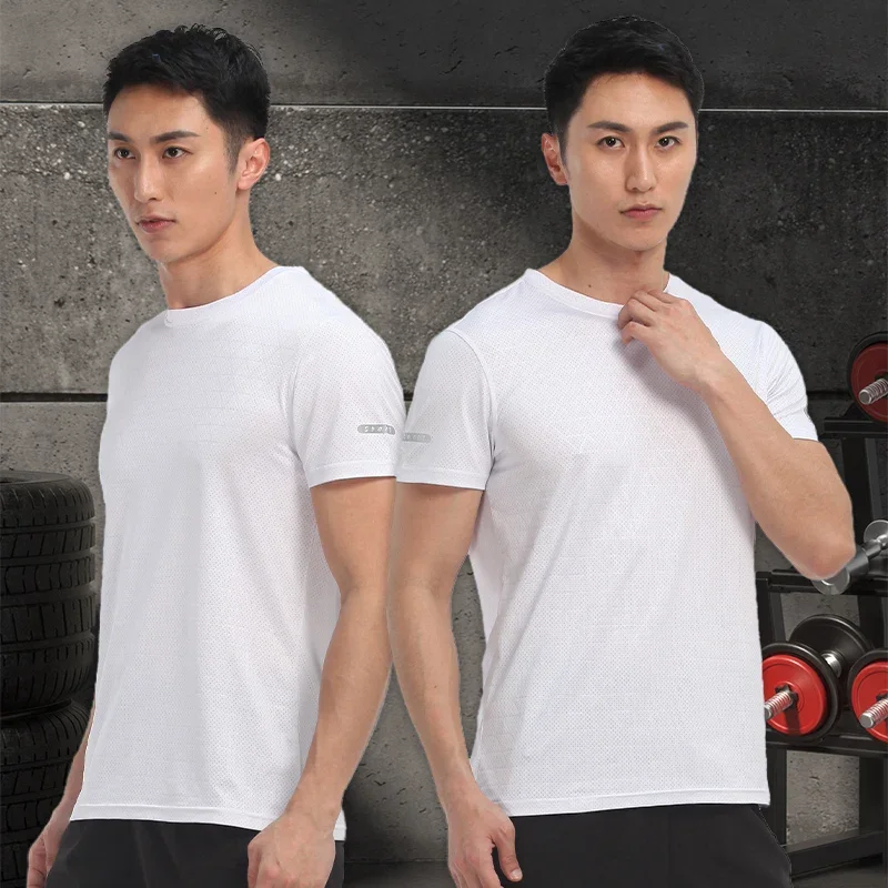 Men\'s Sports Shirts Sweatshirt Things for Gym Shirt Dry Fit Workout Yoga Tops Breathable Short Sleeves Undershirt Golf Wear Top