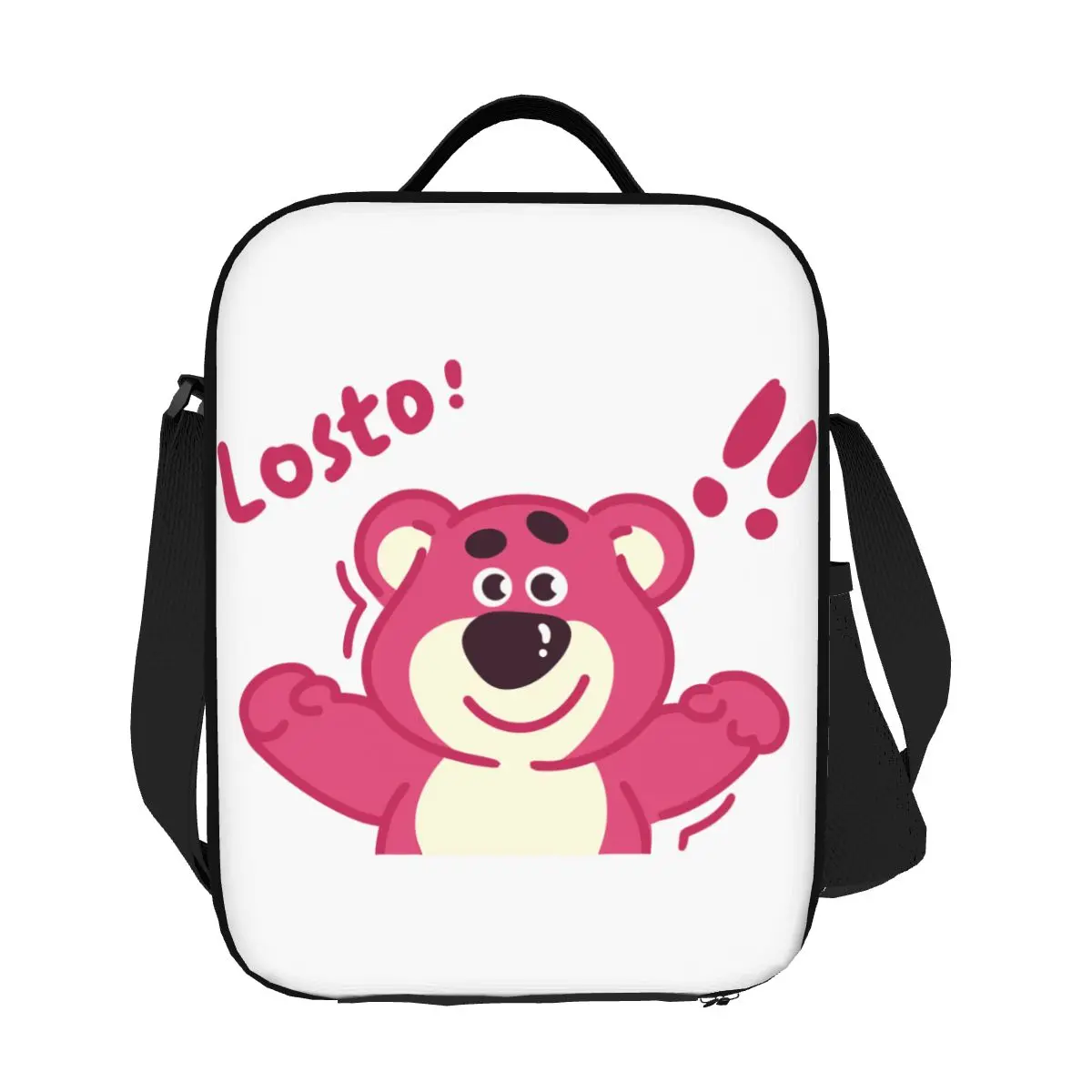 

Изолированная сумка для обеда Lotso Huggin на заказ Toy Story для женщин, холодильник с клубничным медведем, термобокс для бенто, офисная работа, школа