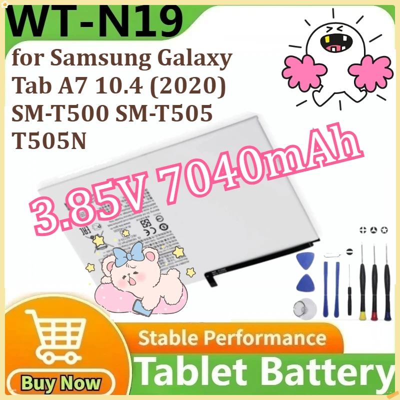 

SCUD-WT-N19 Battery for Samsung Galaxy Tab A7 10.4 (2020) SM-T500 SM-T505 T505N Replacement Repair Part Tablet 3.85V 7040mAh