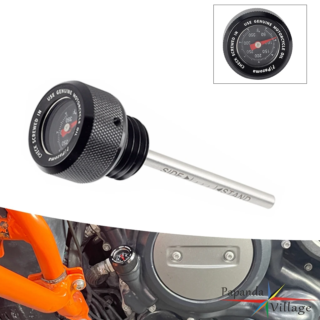 50-350°F Motorcycle Oil Gauge Dipstick Plug Oil Temperature For Harley Nightster 975 RH975  Pan America Sportster S 1250 2021-24