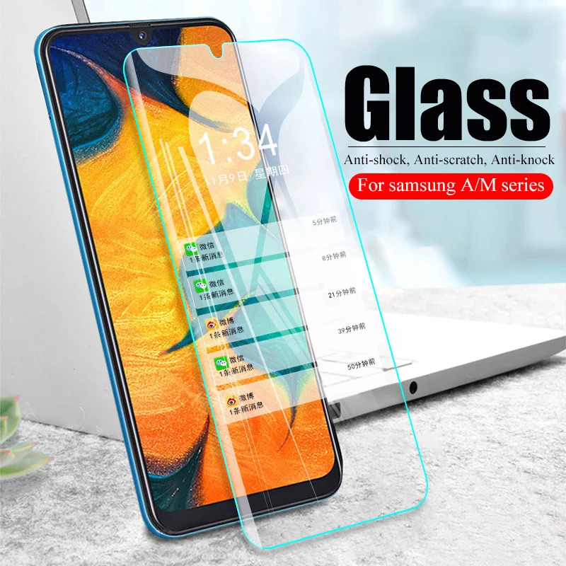 2 قطعة من الزجاج المقسى الشفاف لهاتف سامسونج جالاكسي S10 S20 Plus Ultra 5G S10E واقي شاشة لهاتف سامسونج نوت 20 10 Ultra Plu