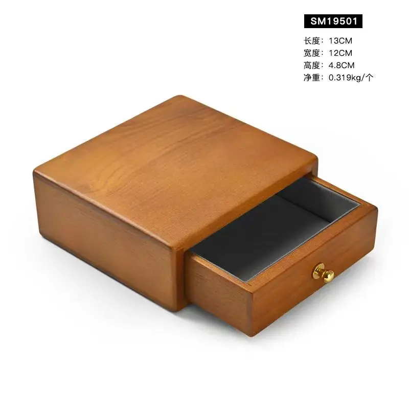 Casegrace Mini Magnetic Wooden Small Jewelry Box Storage Organizer Travel Wood Velvet Necklace Earring Ring Jewellery