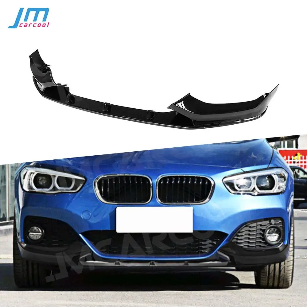 

ABS Car Front Bumper Lip Chin Spoiler Splitters Flaps Apron For BMW 1 Series F20 M Sport 2017-2019 Carbon Look 4 PCS