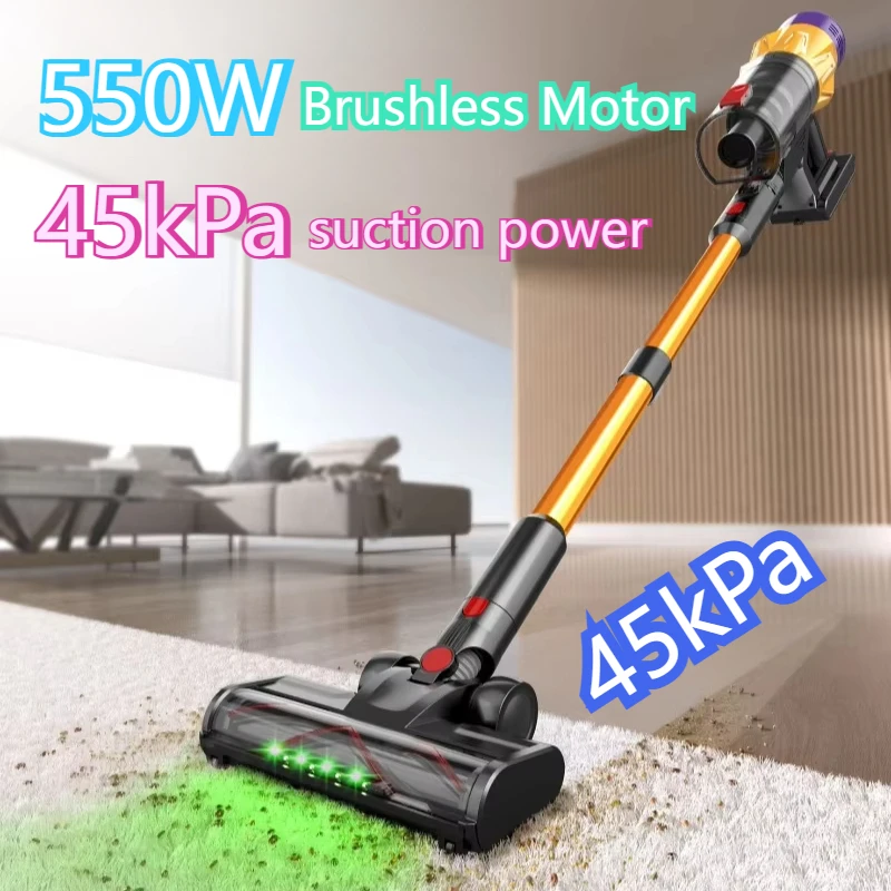 IDEACH V18 Беспроводной ручной пылесос 550 Вт 45 кПа Всасывание Сенсорный экран Съемный аккумулятор Легкий для пола Автомобиль Волосы домашних животных