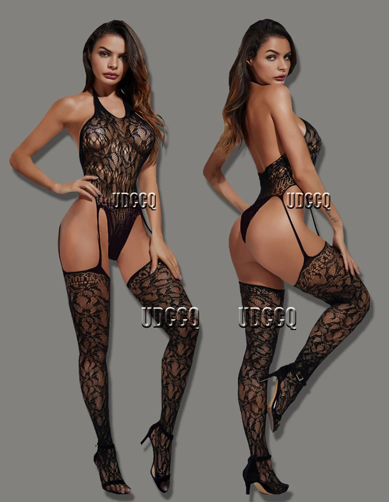 ホットセクシーなランジェリーベビードール下着シュミズボディストッキングキャットスーツボディスーツパジャマガーター lenceria mujer sexi Q228
